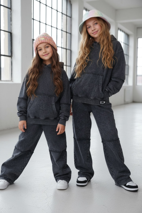 Komplet bluza i spodnie Energy Flow ciemny grafit