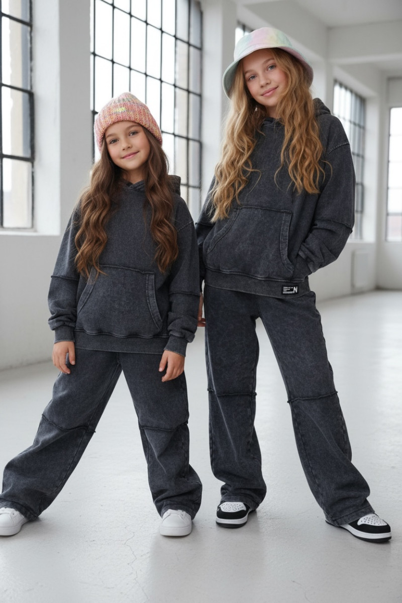 Komplet bluza i spodnie Energy Flow ciemny grafit