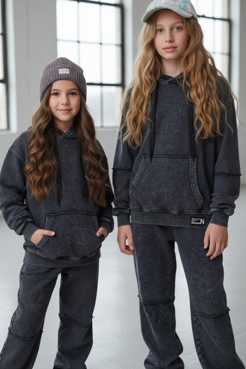 Komplet bluza i spodnie Energy Flow ciemny grafit