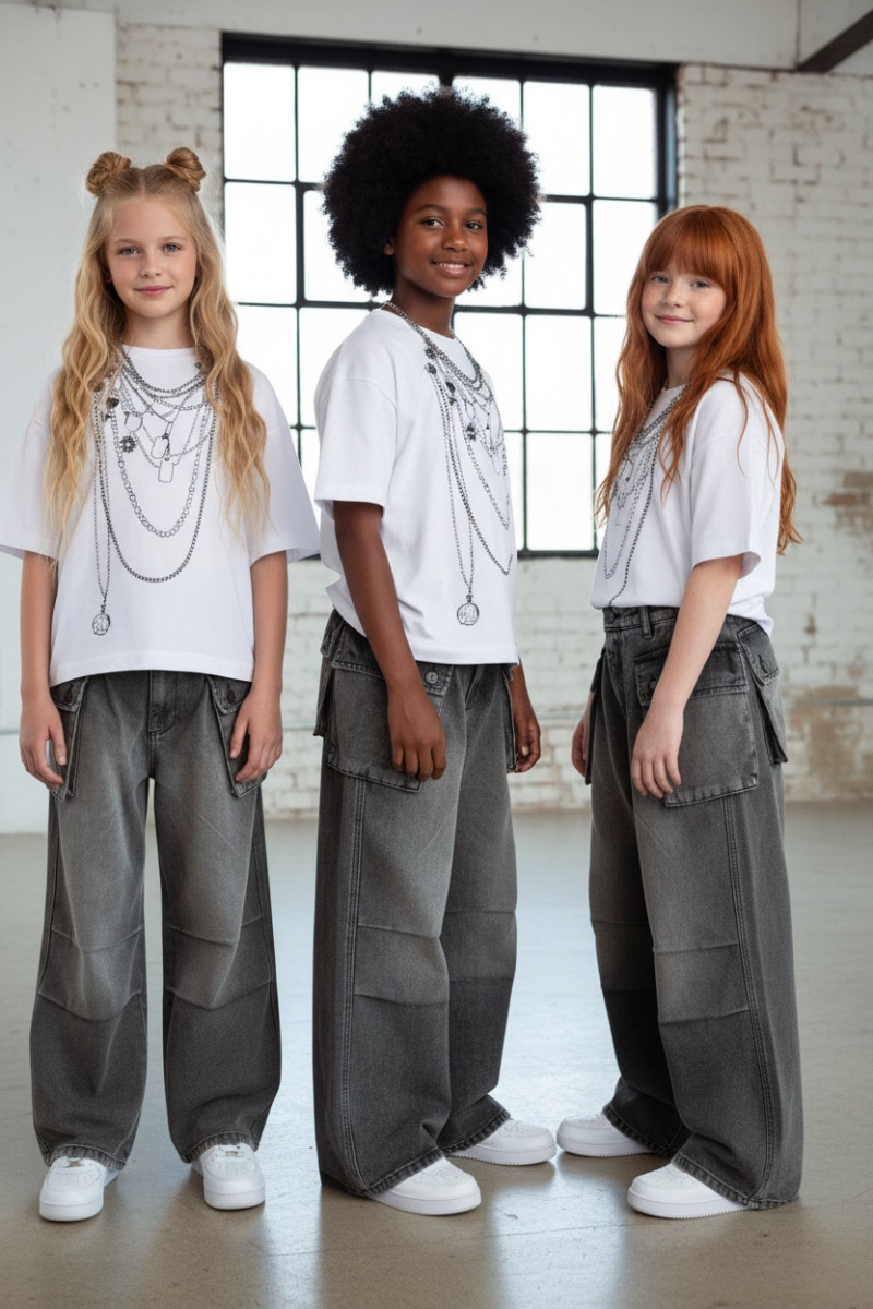 Spodnie jeans Pocet grafit