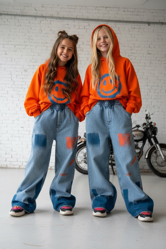 Spodnie jeansowe Hand Paint Orange