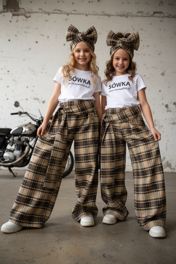 Spodnie Tola brązowe