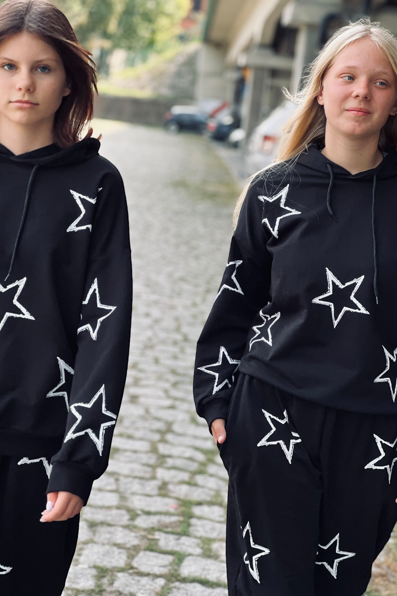 Dres bawełniany dziewczęcy Komplet dla dziewczynki komplet sportowy dla dziewczynki komplet aktywność fizyczna odzież dziecięca