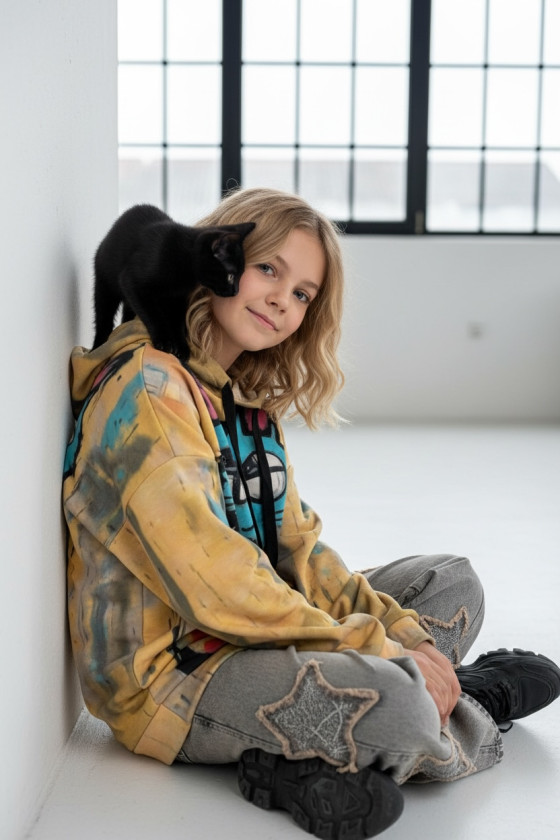 Bluza Kici Miau bawełna pętelkowa Kitty
