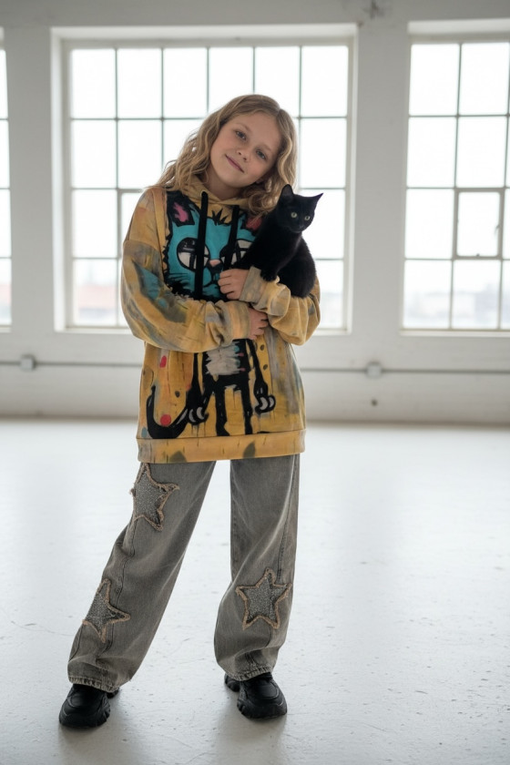 Bluza Kici Miau bawełna pętelkowa Kitty