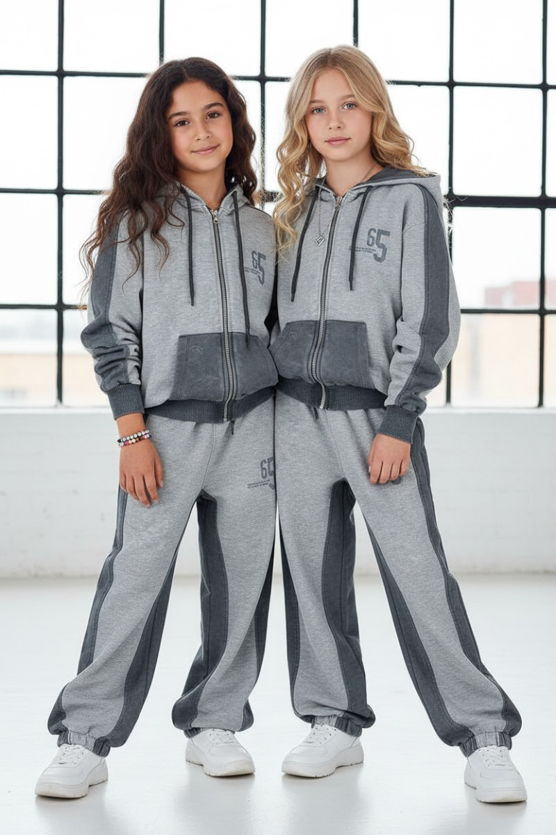 Komplet bluza rozpinana i spodnie 65