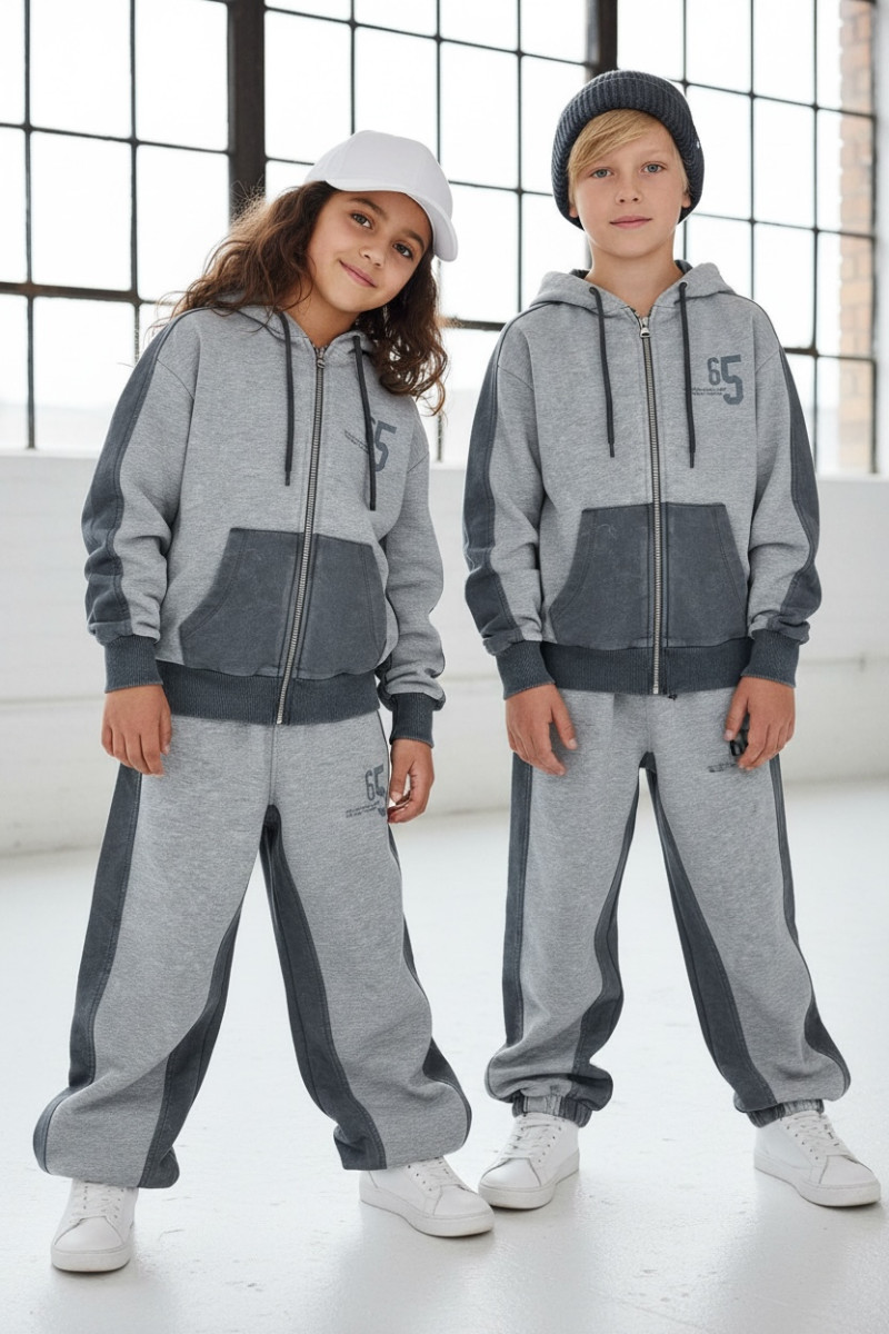 Komplet bluza rozpinana i spodnie 65