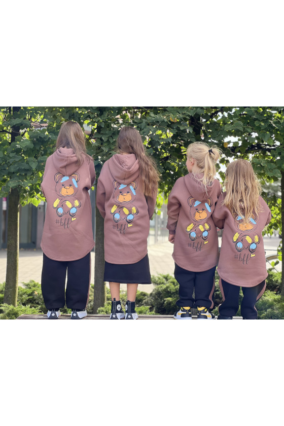 Bluza bawełniana  dla dziewczynki bluza do szkoły bluza długa bluza ocieplana bawełniana odzież dziecięca Sówka sklep