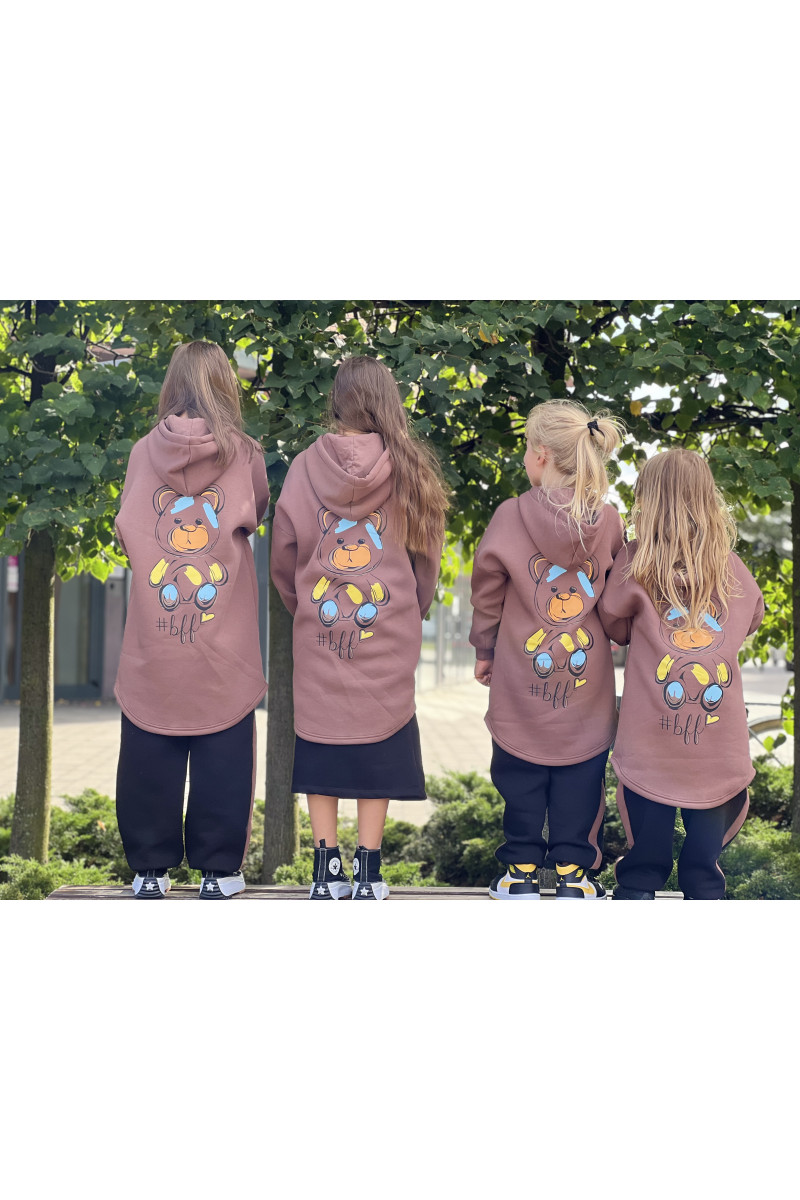 Bluza bawełniana  dla dziewczynki bluza do szkoły bluza długa bluza ocieplana bawełniana odzież dziecięca Sówka sklep