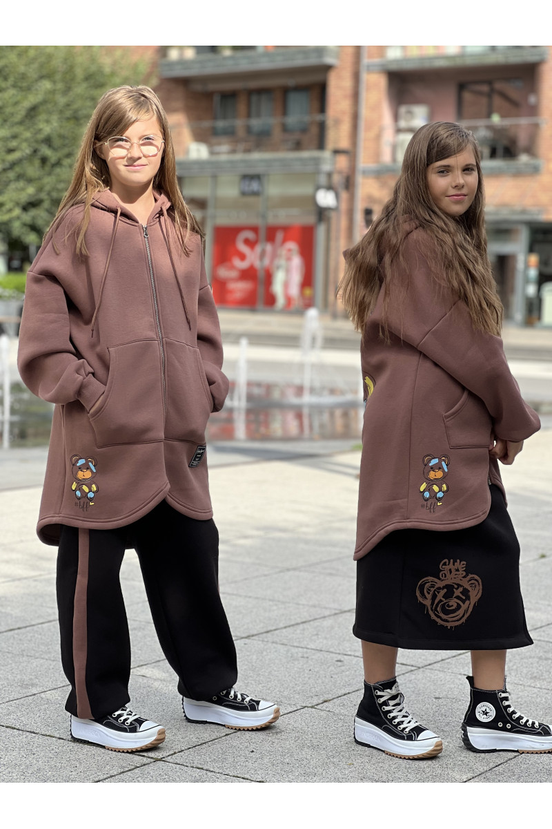 Bluza bawełniana  dla dziewczynki bluza do szkoły bluza długa bluza ocieplana bawełniana odzież dziecięca Sówka sklep
