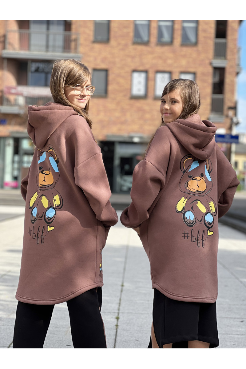 Bluza bawełniana  dla dziewczynki bluza do szkoły bluza długa bluza ocieplana bawełniana odzież dziecięca Sówka sklep