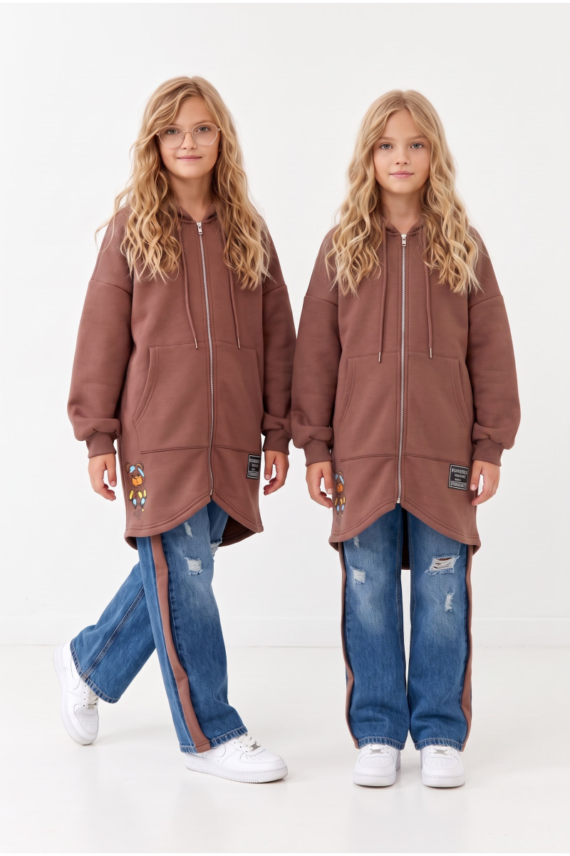 Bluza bawełniana  dla dziewczynki bluza do szkoły bluza długa bluza ocieplana bawełniana odzież dziecięca Sówka sklep