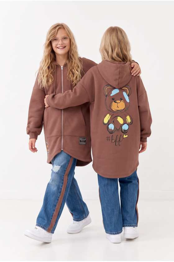 Bluza bawełniana  dla dziewczynki bluza do szkoły bluza długa bluza ocieplana bawełniana odzież dziecięca Sówka sklep