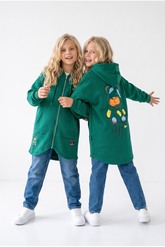 Bluza bawełniana  dla dziewczynki bluza do szkoły bluza długa bluza ocieplana bawełniana odzież dziecięca Sówka sklep
