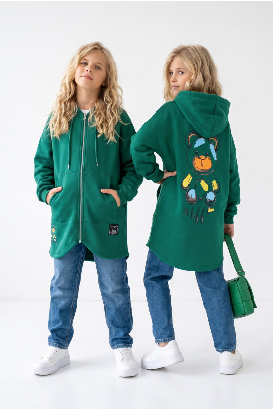 Bluza bawełniana  dla dziewczynki bluza do szkoły bluza długa bluza ocieplana bawełniana odzież dziecięca Sówka sklep
