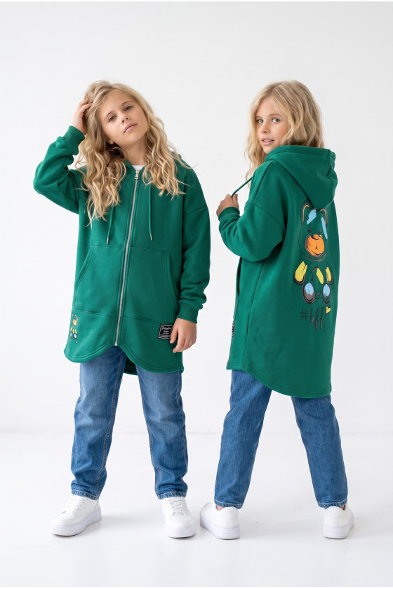 Bluza bawełniana  dla dziewczynki bluza do szkoły bluza długa bluza ocieplana bawełniana odzież dziecięca Sówka sklep