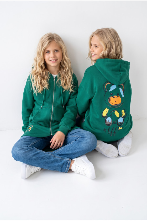 Bluza bawełniana  dla dziewczynki bluza do szkoły bluza długa bluza ocieplana bawełniana odzież dziecięca Sówka sklep