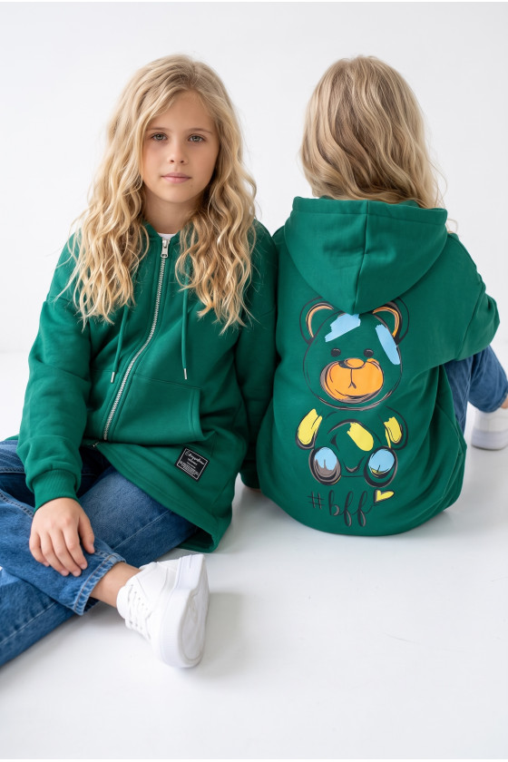 Bluza bawełniana  dla dziewczynki bluza do szkoły bluza długa bluza ocieplana bawełniana odzież dziecięca Sówka sklep