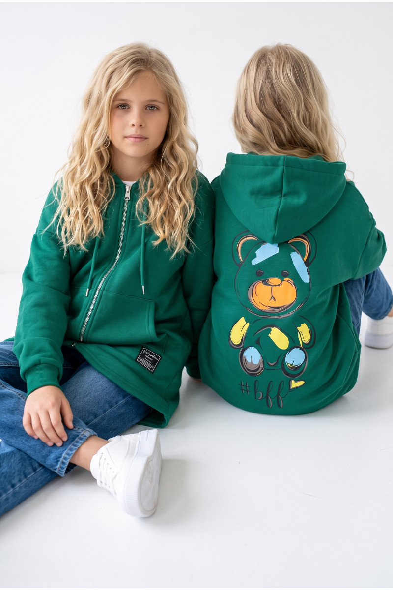 Bluza bawełniana  dla dziewczynki bluza do szkoły bluza długa bluza ocieplana bawełniana odzież dziecięca Sówka sklep