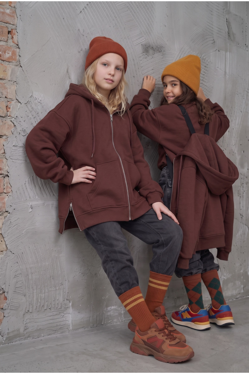 Bluza z szelkami brązowa