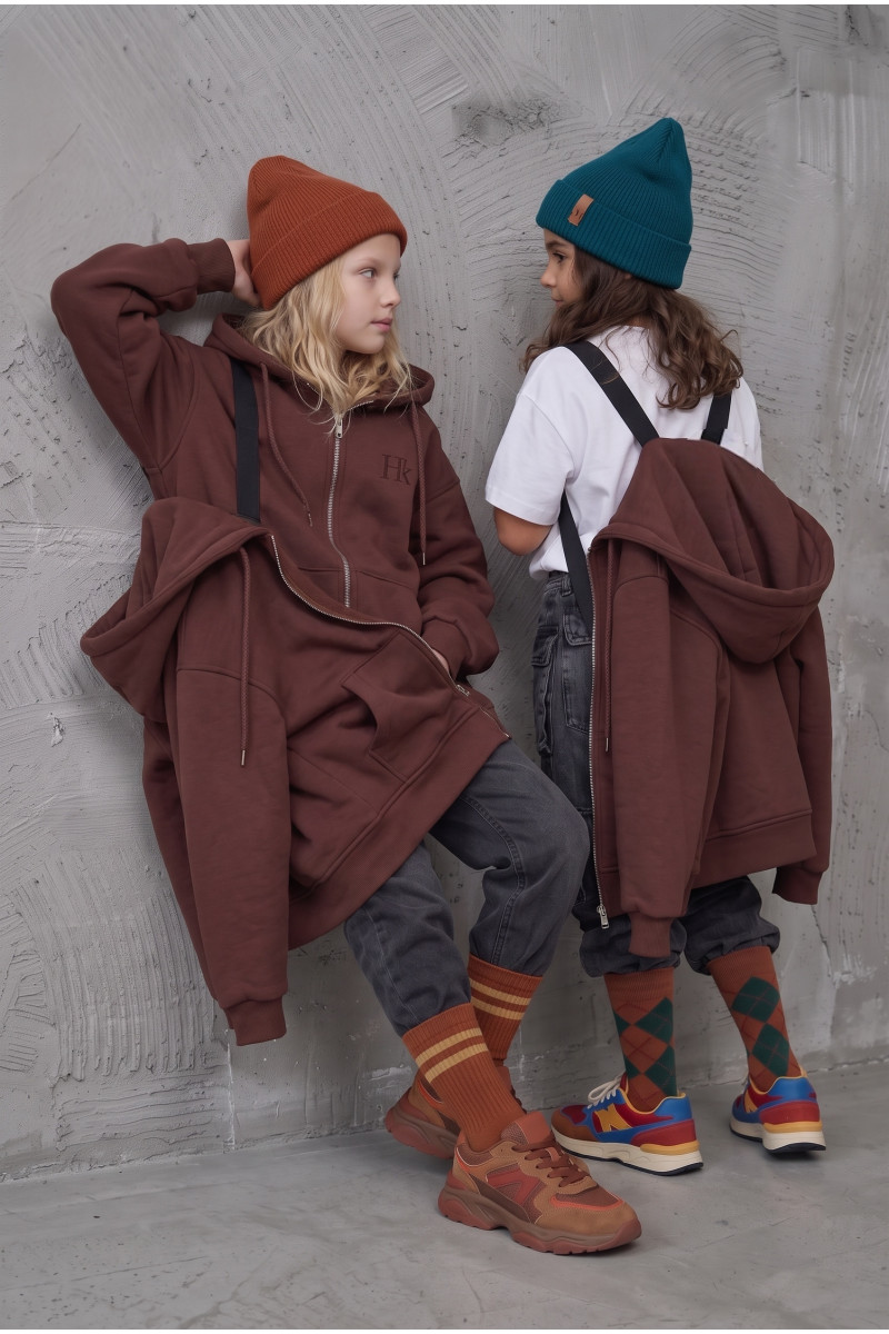 Bluza z szelkami brązowa