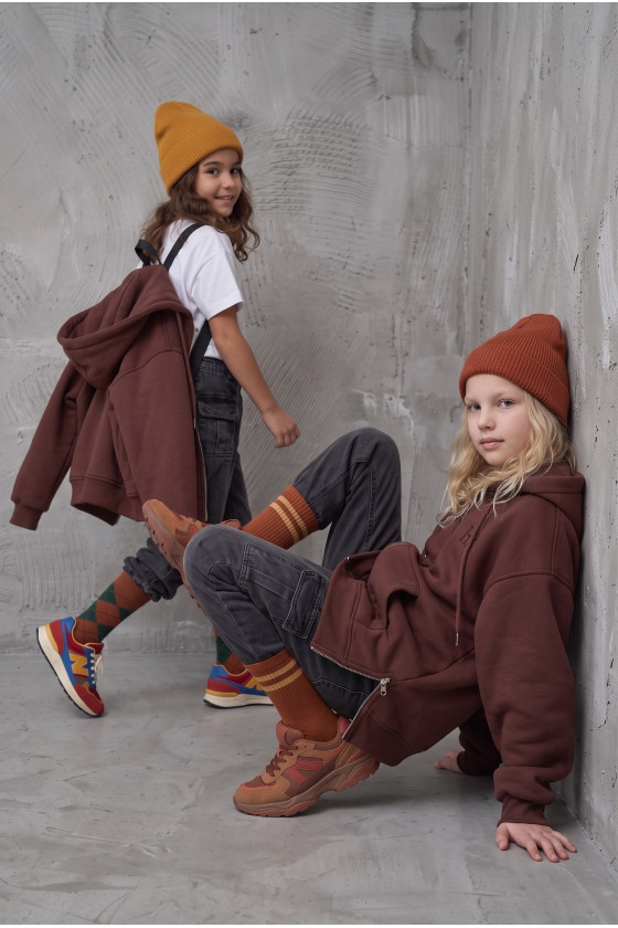 Bluza z szelkami brązowa