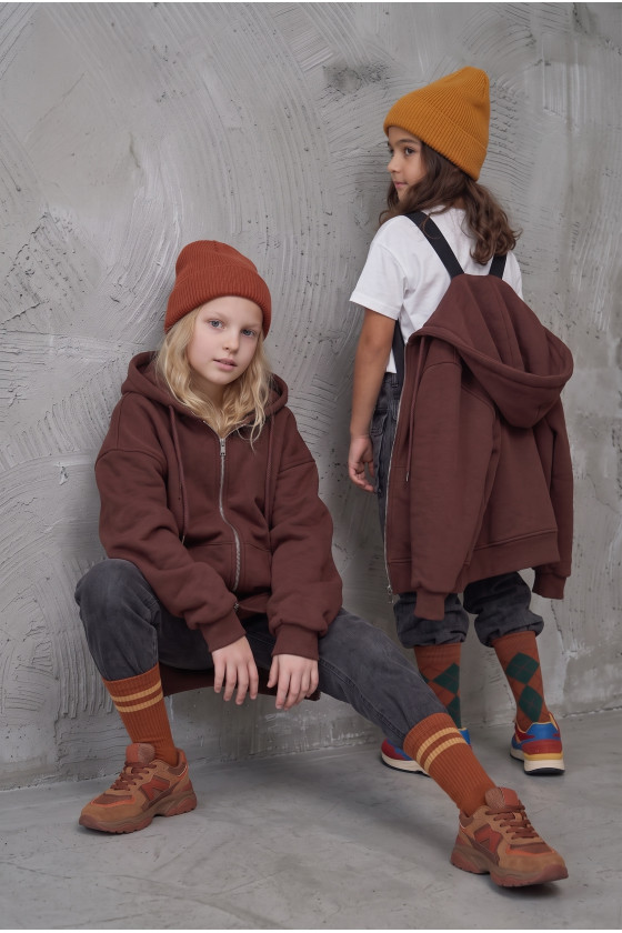 Bluza z szelkami brązowa