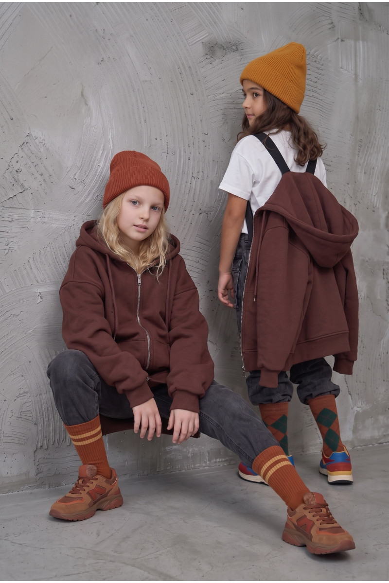 Bluza z szelkami brązowa