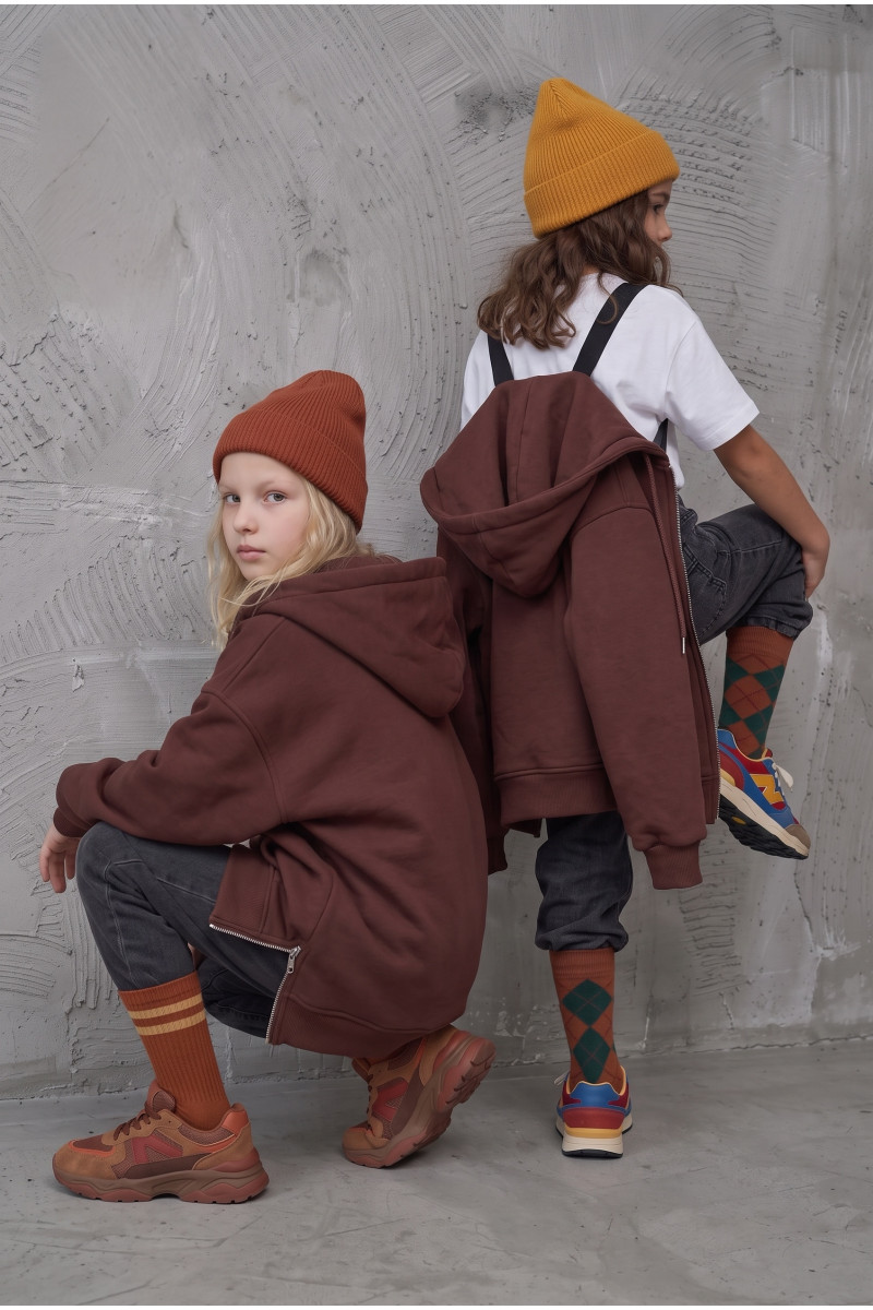 Bluza z szelkami brązowa