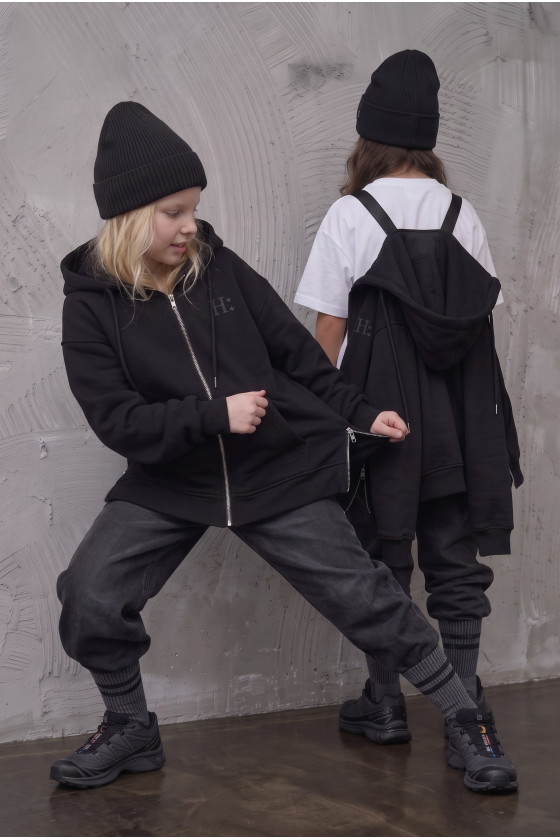 Bluza z szelkami czarna