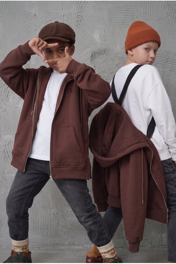 Bluza z szelkami Brązowa