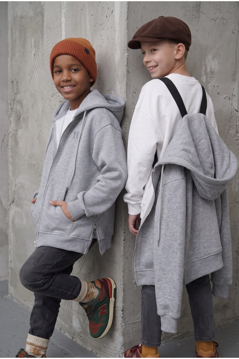 Bluza z szelkami jasny szary