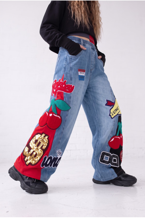 Spodnie jeansowe Red and Black