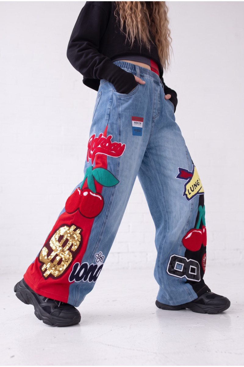 Spodnie jeansowe Red and Black