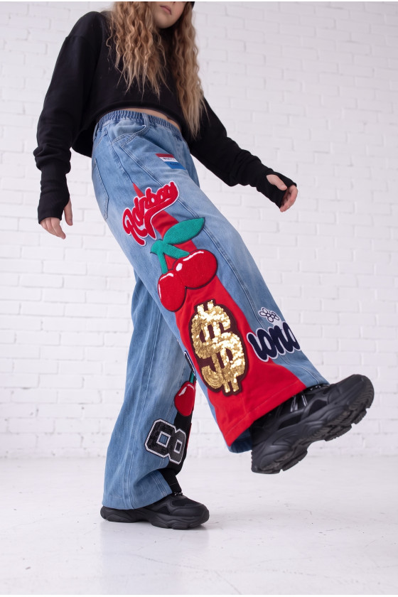 Spodnie jeansowe Red and Black