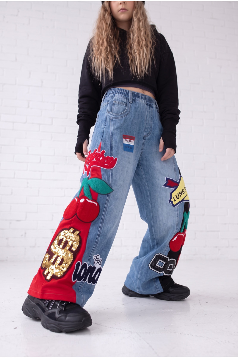 Spodnie jeansowe Red and Black