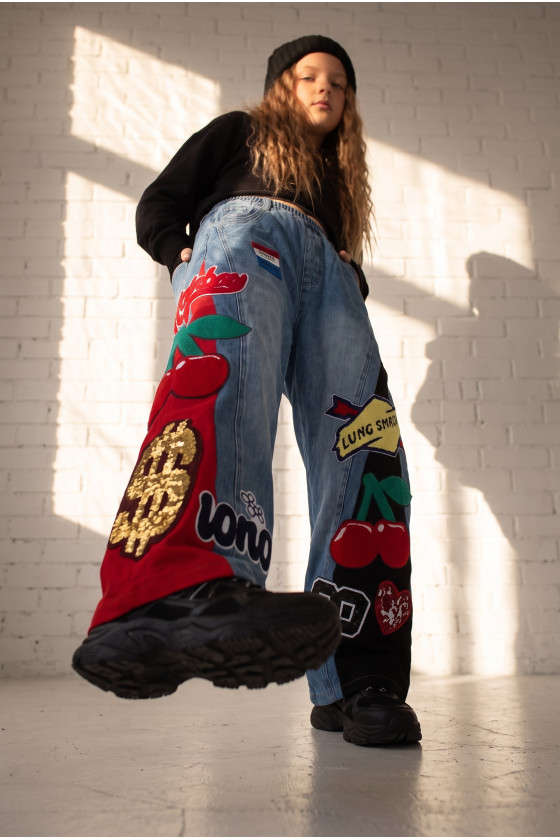 Spodnie jeansowe Red and Black