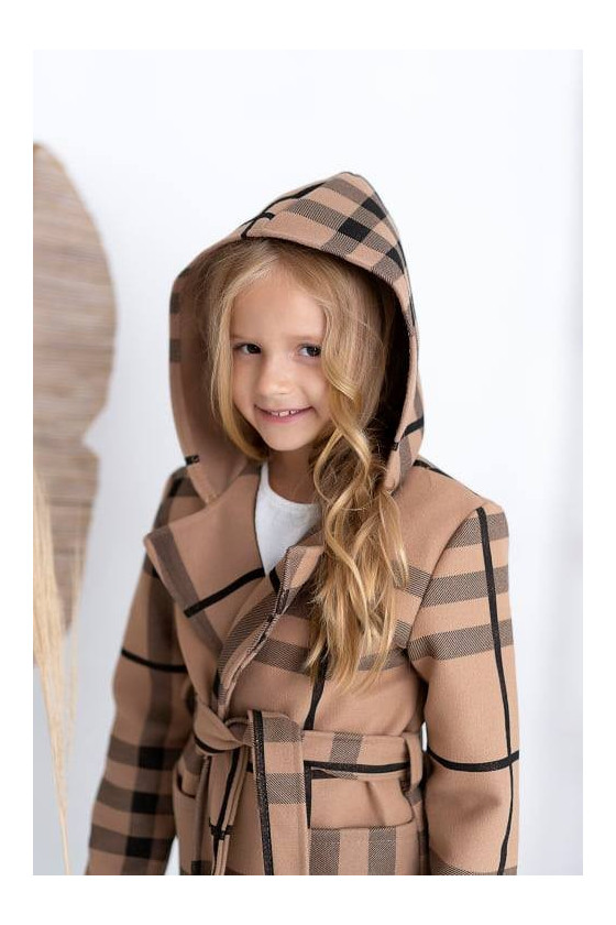 Płaszcz dla dziewczynki Agatka brązowy