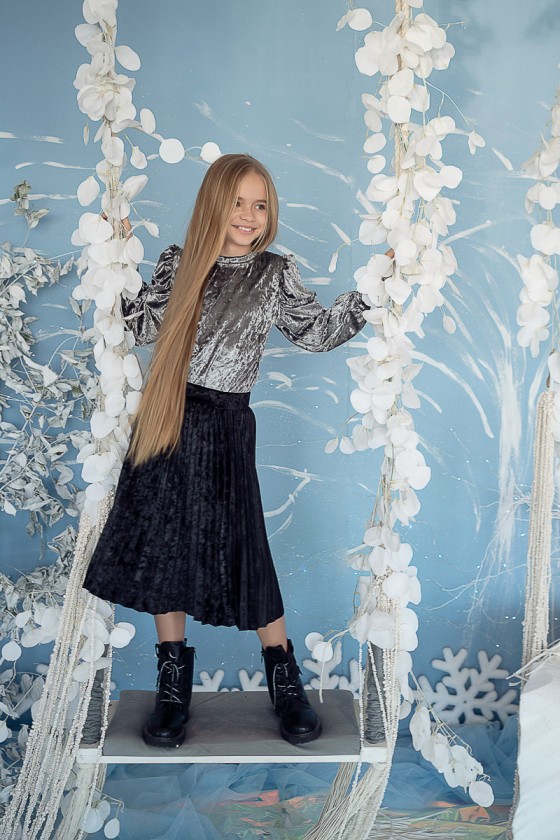 Bluzka zestaw mama i córka dla dziewczynki świąteczne boże narodzenie gwiazdka świeta welurowe odzież dziecięca Sówka