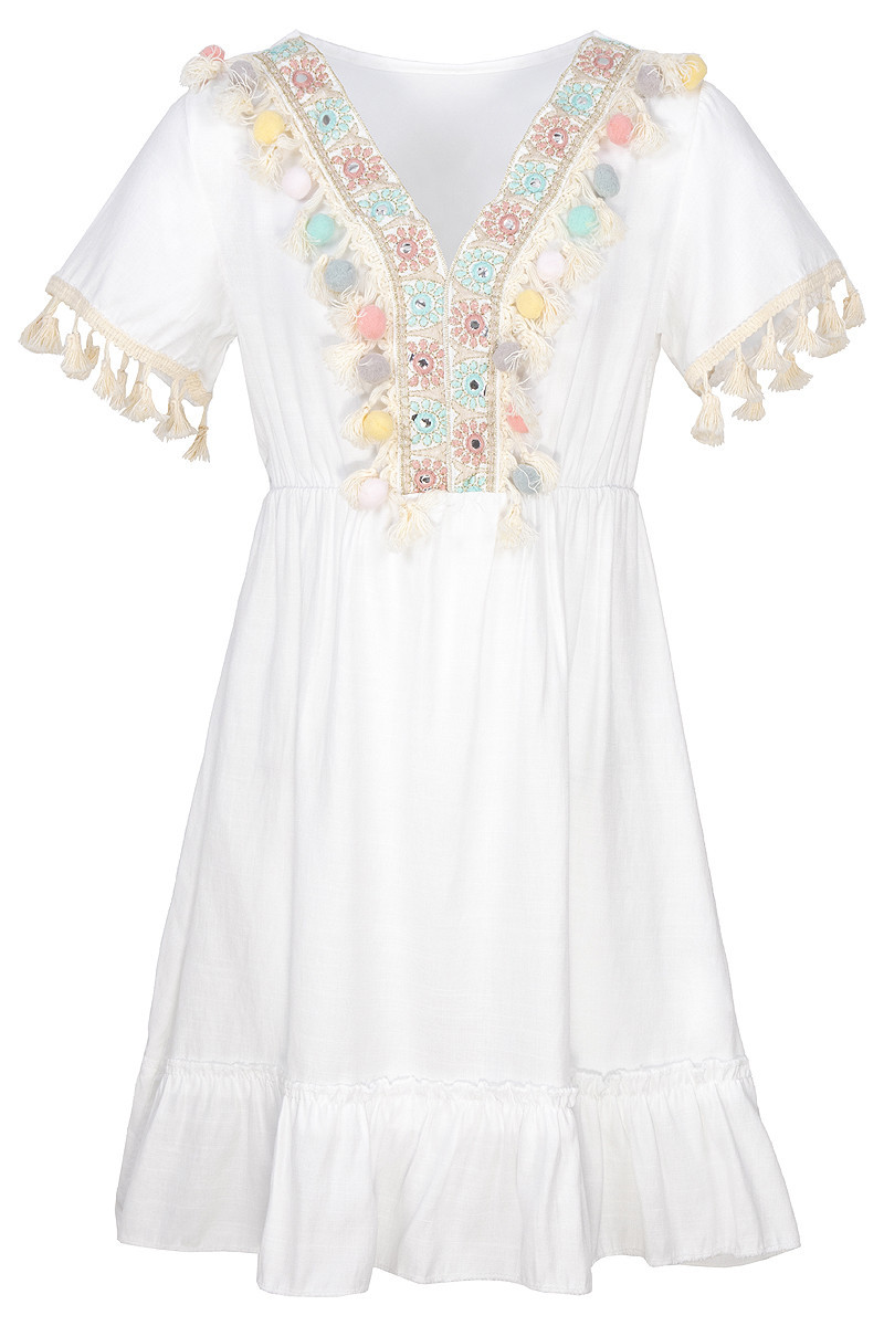 Sukienka boho sukienka plażowa sukienka dla dziewczynki boho styl boho ubranka dla dziewczynki odzież dziecięca sowka